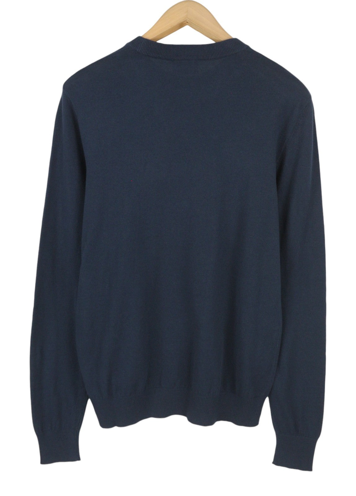 DIESEL K-Freex-Newprint Men Jumper L Dark Blue Cotton Knit Crew Neck RRP140