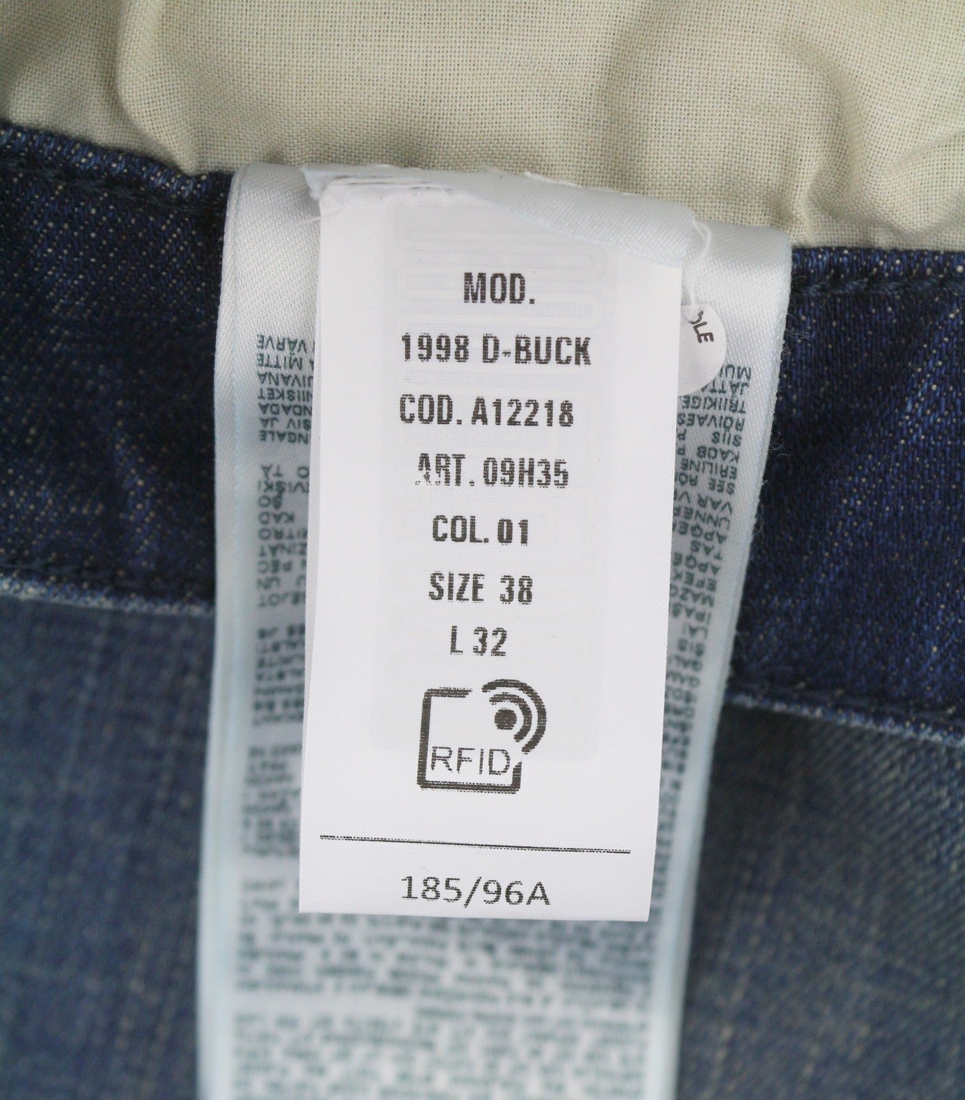 DIESEL 1998 D-Buck 09H35 Men Jeans W38/L32 Blue Faded Slim Bootcut RRP175
