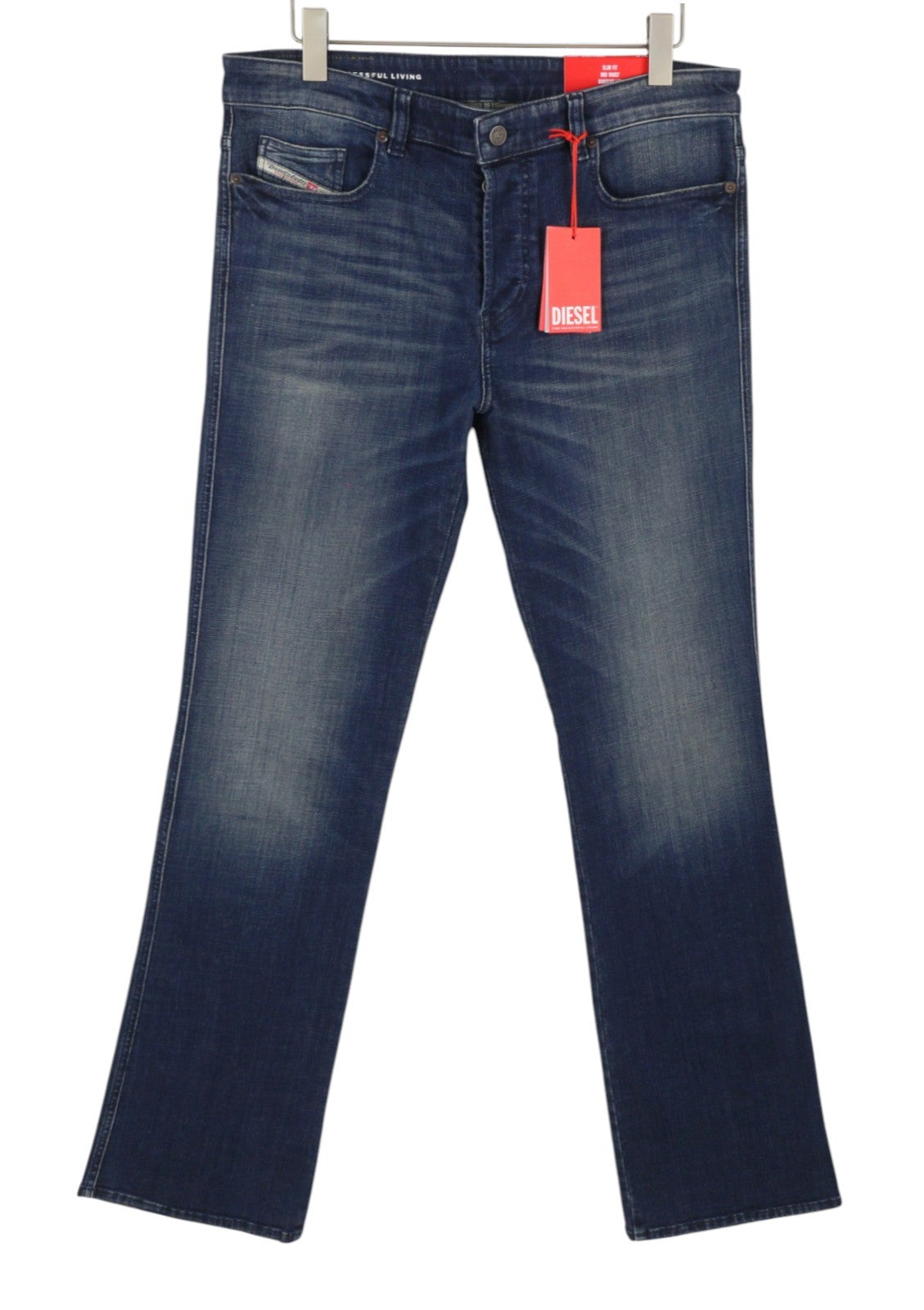 DIESEL 1998 D-Buck 09H35 Men Jeans W36/L34 Blue Faded Slim Bootcut RRP175