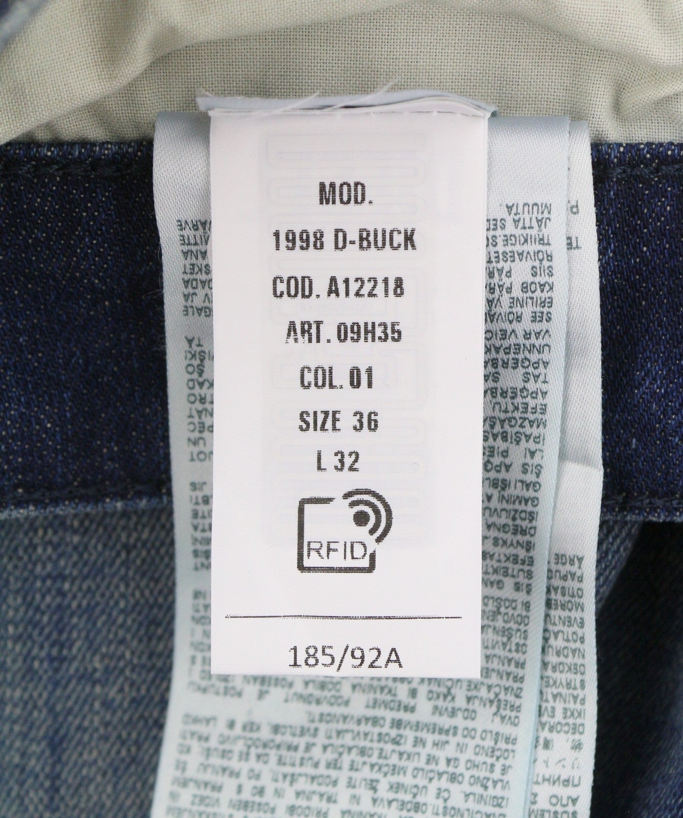 DIESEL 1998 D-Buck 09H35 Men Jeans W36/L32 Blue Faded Slim Bootcut RRP175