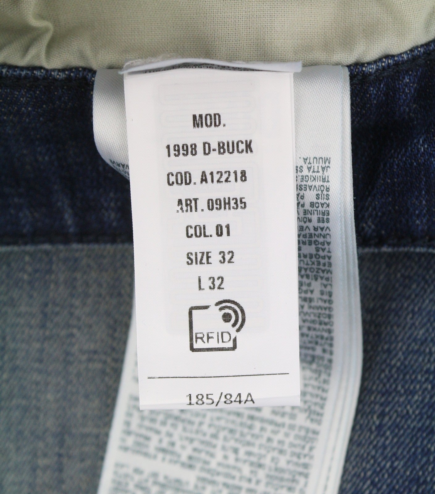 DIESEL 1998 D-Buck 09H35 Men Jeans W32/L32 Blue Faded Slim Bootcut RRP175