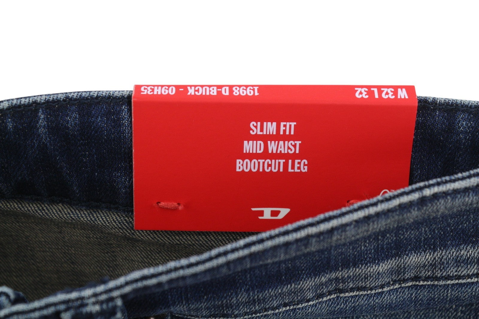 DIESEL 1998 D-Buck 09H35 Men Jeans W32/L32 Blue Faded Slim Bootcut RRP175