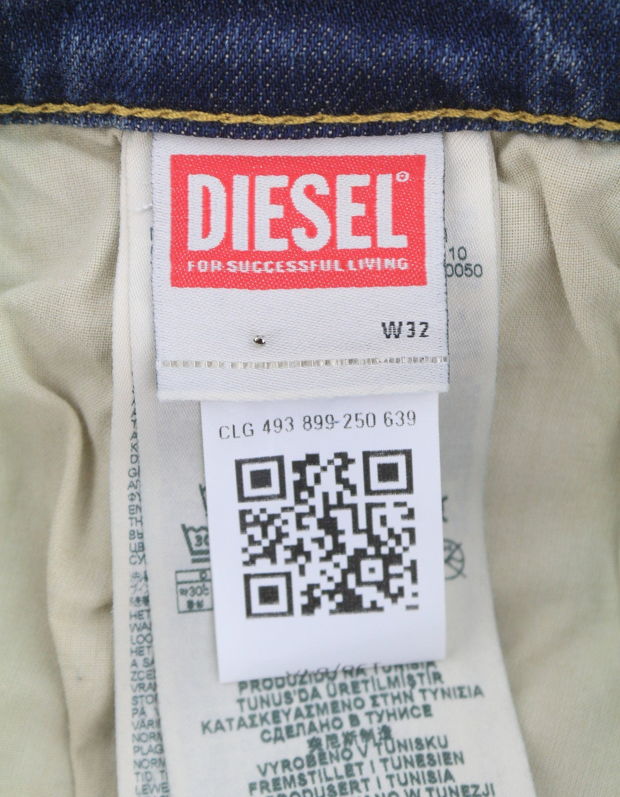 DIESEL 2019 D-Strukt R0992 Men Jeans W32/L34 Blue Faded Distress Slim RRP250