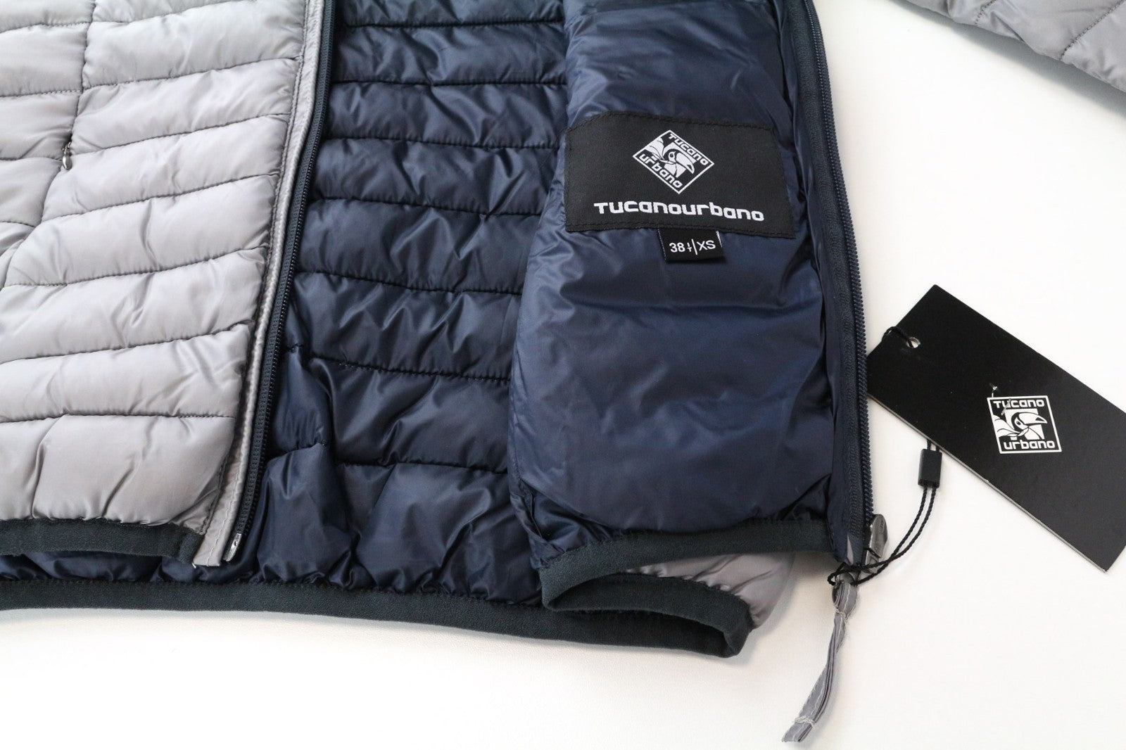 TUCANO URBANO Lot Pack Men Jacket XS Grey Water-repellent Thermal Padding