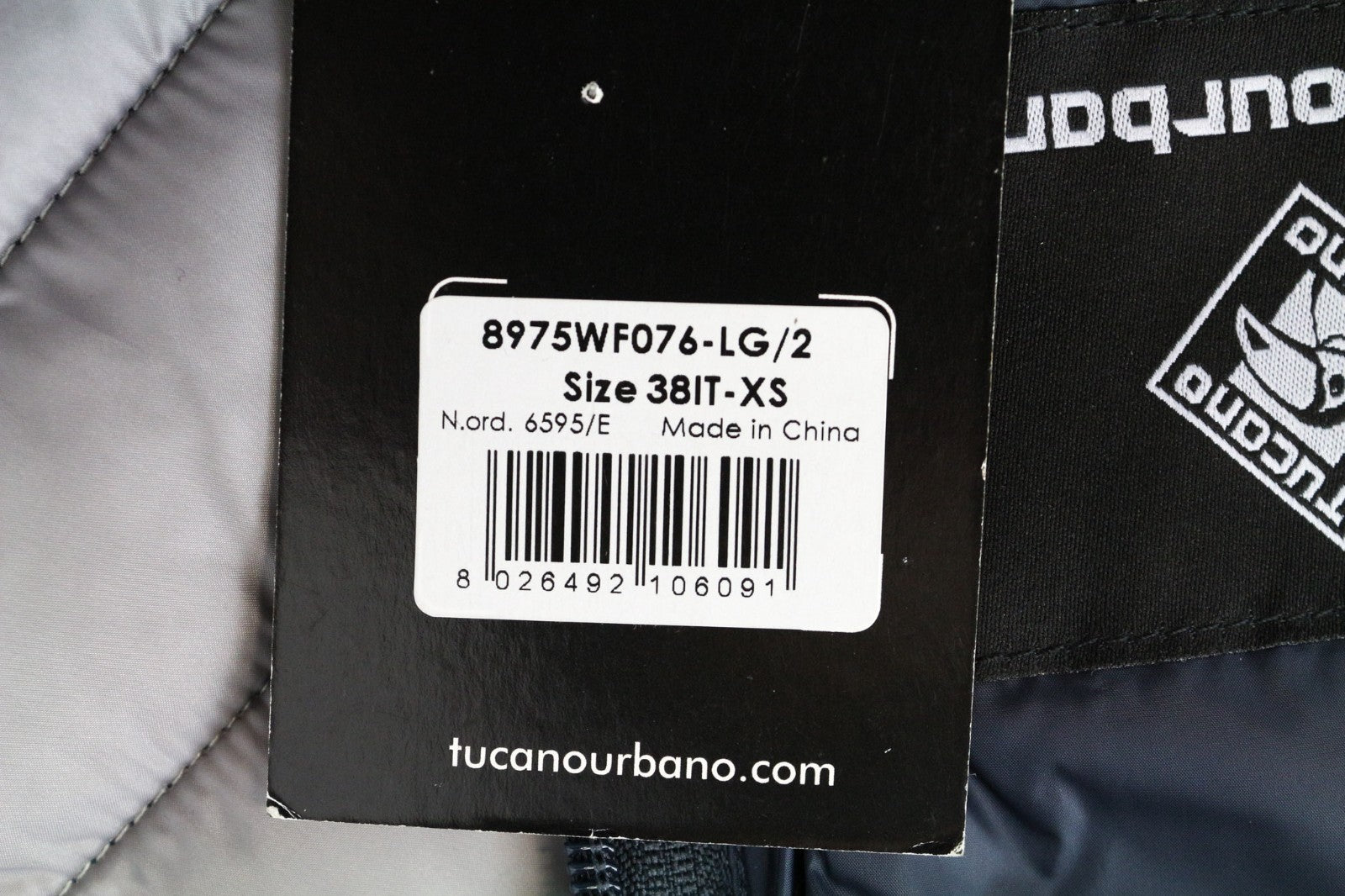 TUCANO URBANO Lot Pack Men Jacket XS Grey Water-repellent Thermal Padding