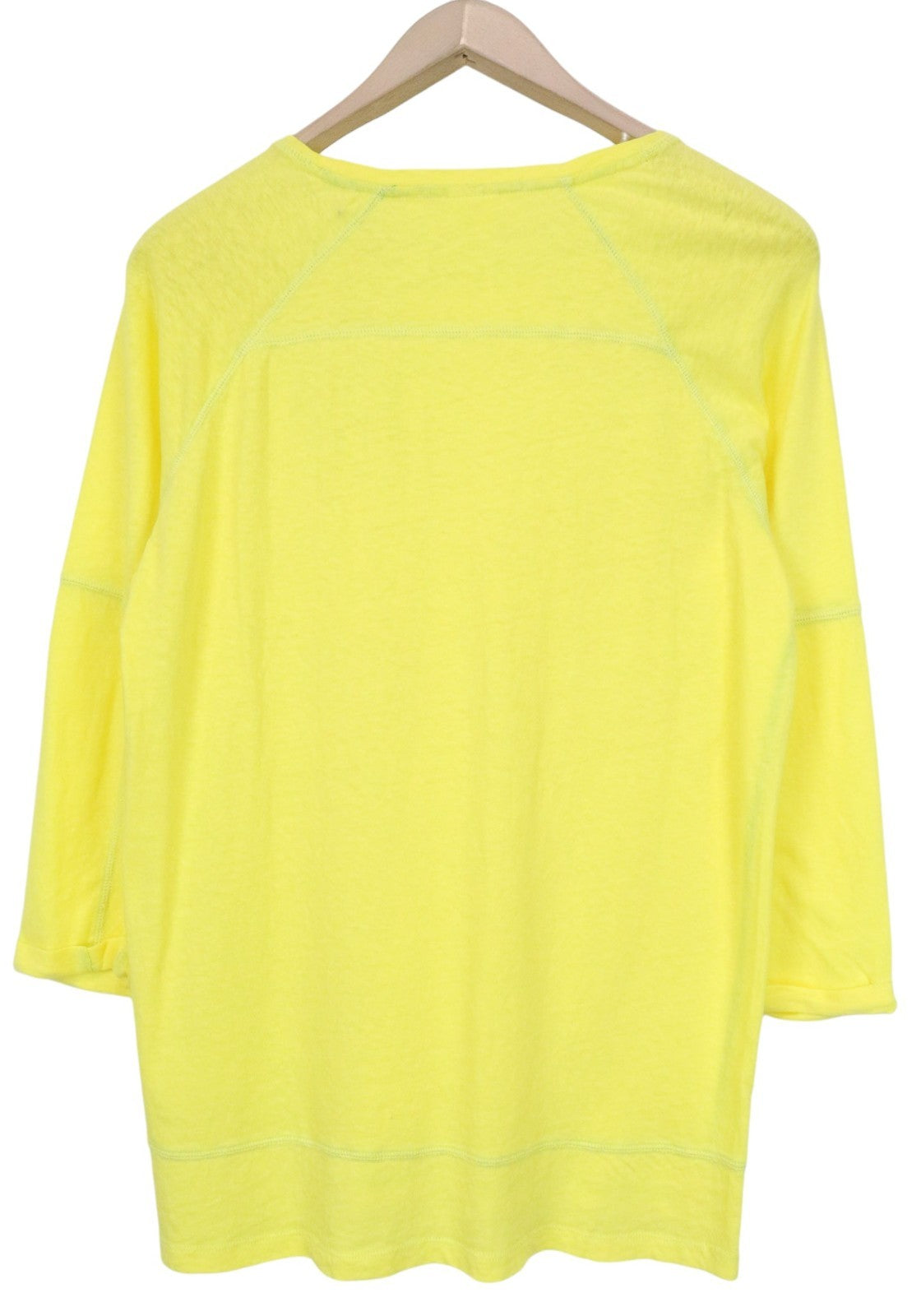 SCOTCH & SODA Ams Blauw Men T-Shirt S/M Yellow 3/4 Sleeved Pull On Pocketed
