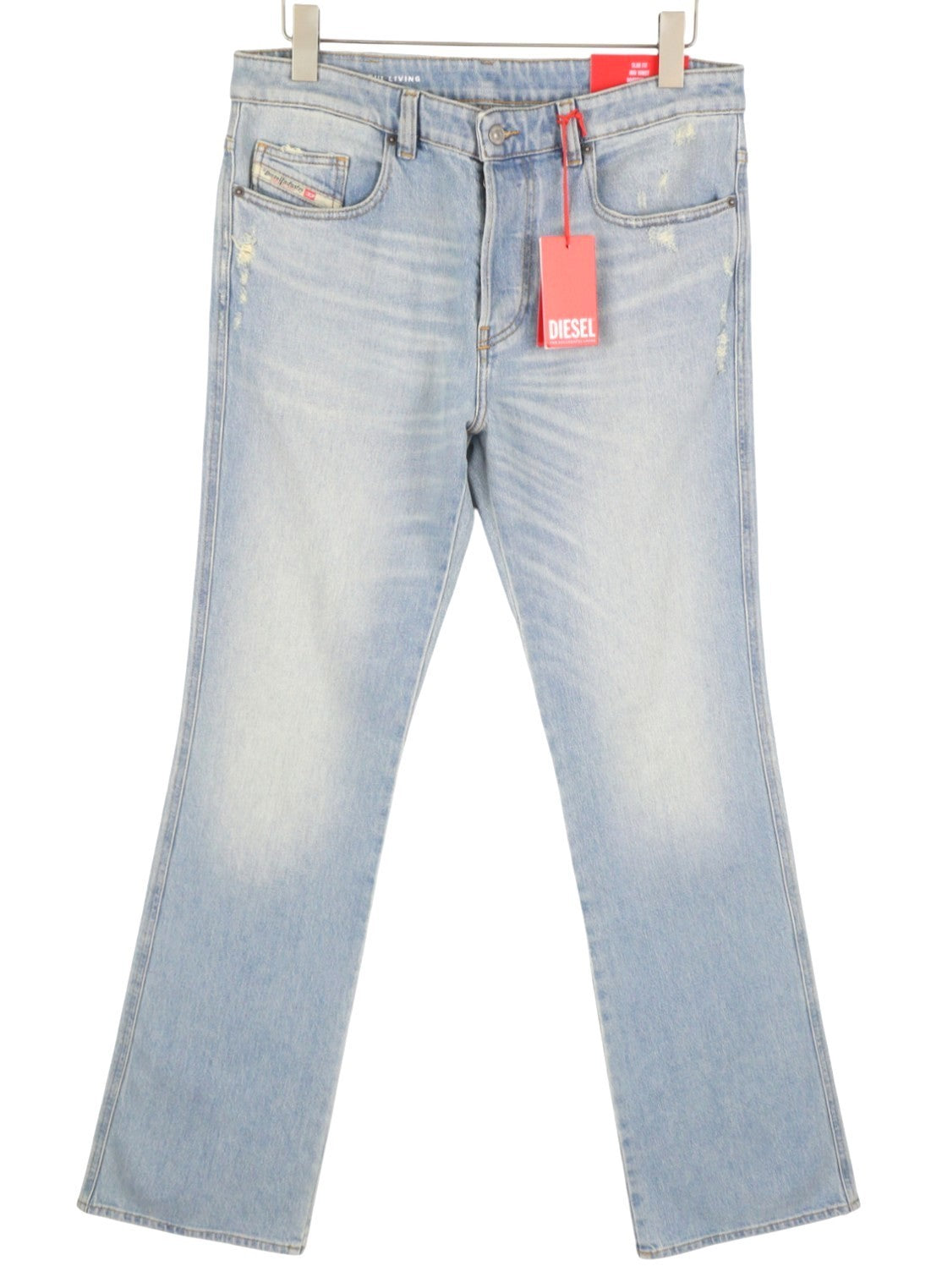 DIESEL 1998 D-Buck 09H39 Men Jeans W32/L32 Blue Distress Slim Bootcut RRP195
