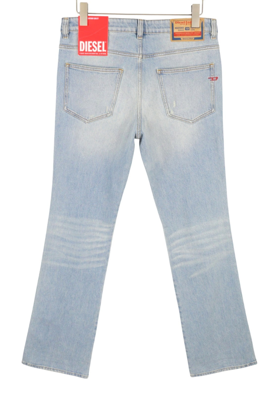 DIESEL 1998 D-Buck 09H39 Men Jeans W32/L32 Blue Distress Slim Bootcut RRP195