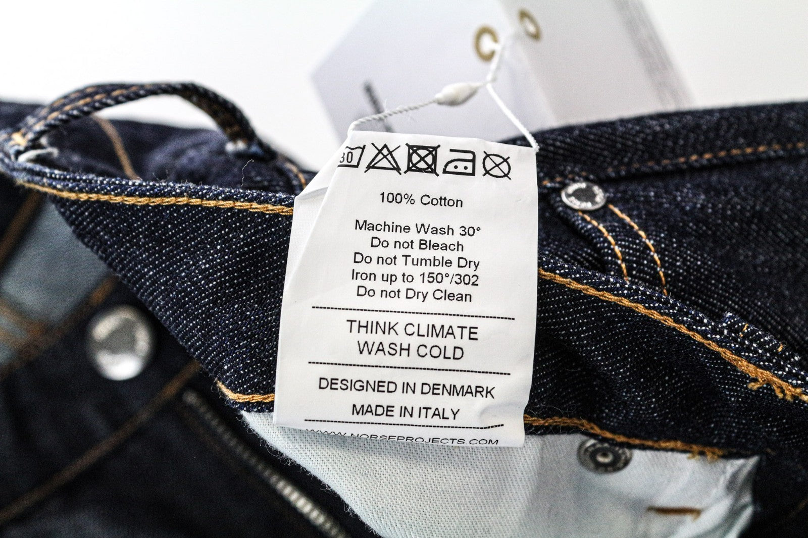 NORSE PROJECTS Ika Denim Women Jeans W29 Classic Tapered Blue Pure Cotton