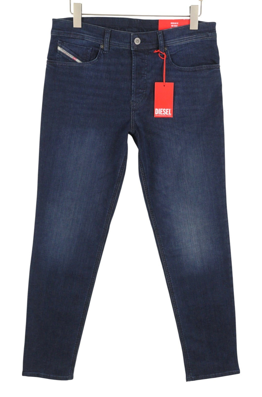 DIESEL 2023 D-Finitive 0CNAA Men Jeans W38/L34 Blue Faded Regular Tapered RRP150