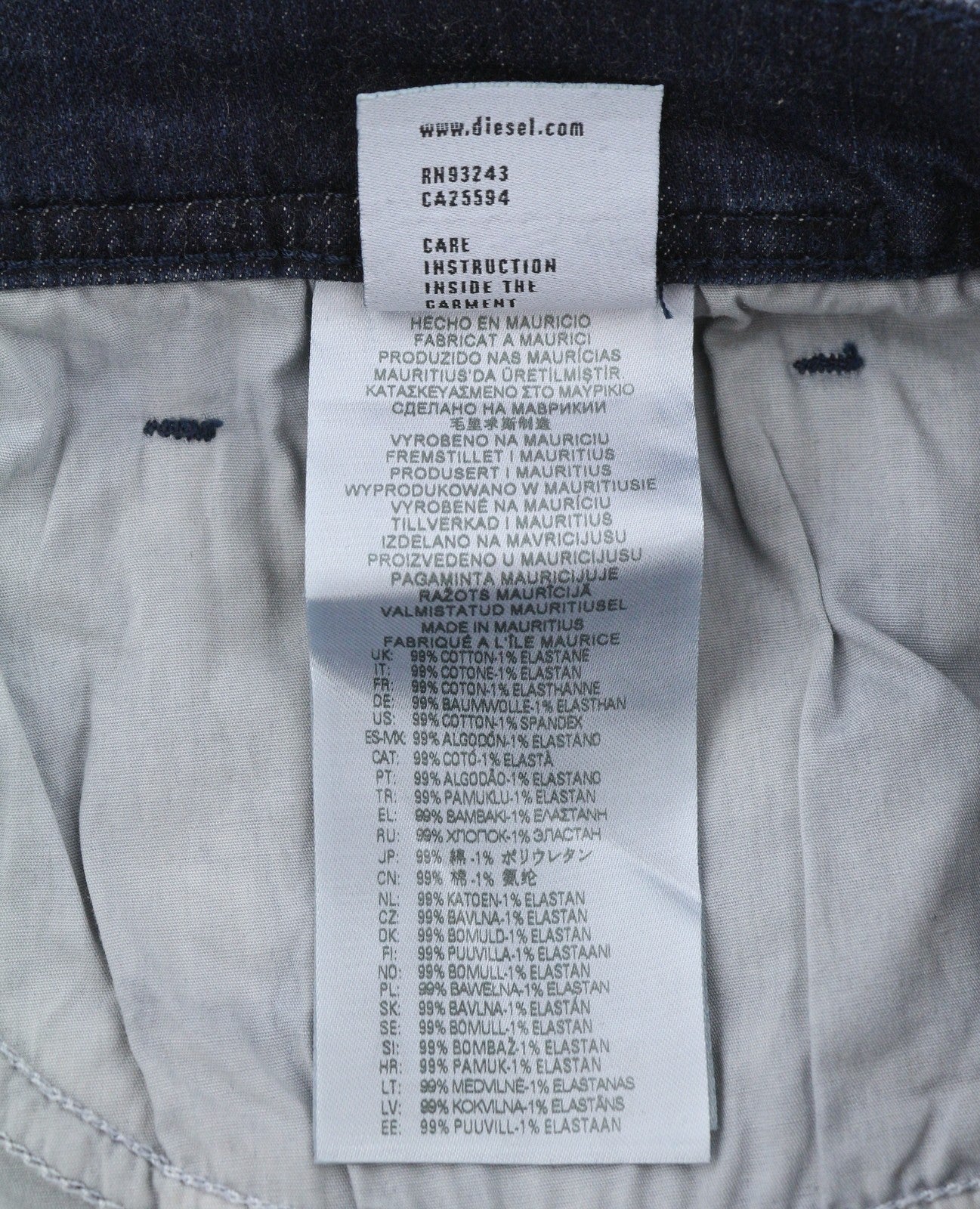 DIESEL 2023 D-Finitive 0CNAA Men Jeans W32/L34 Blue Faded Regular Tapered RRP150