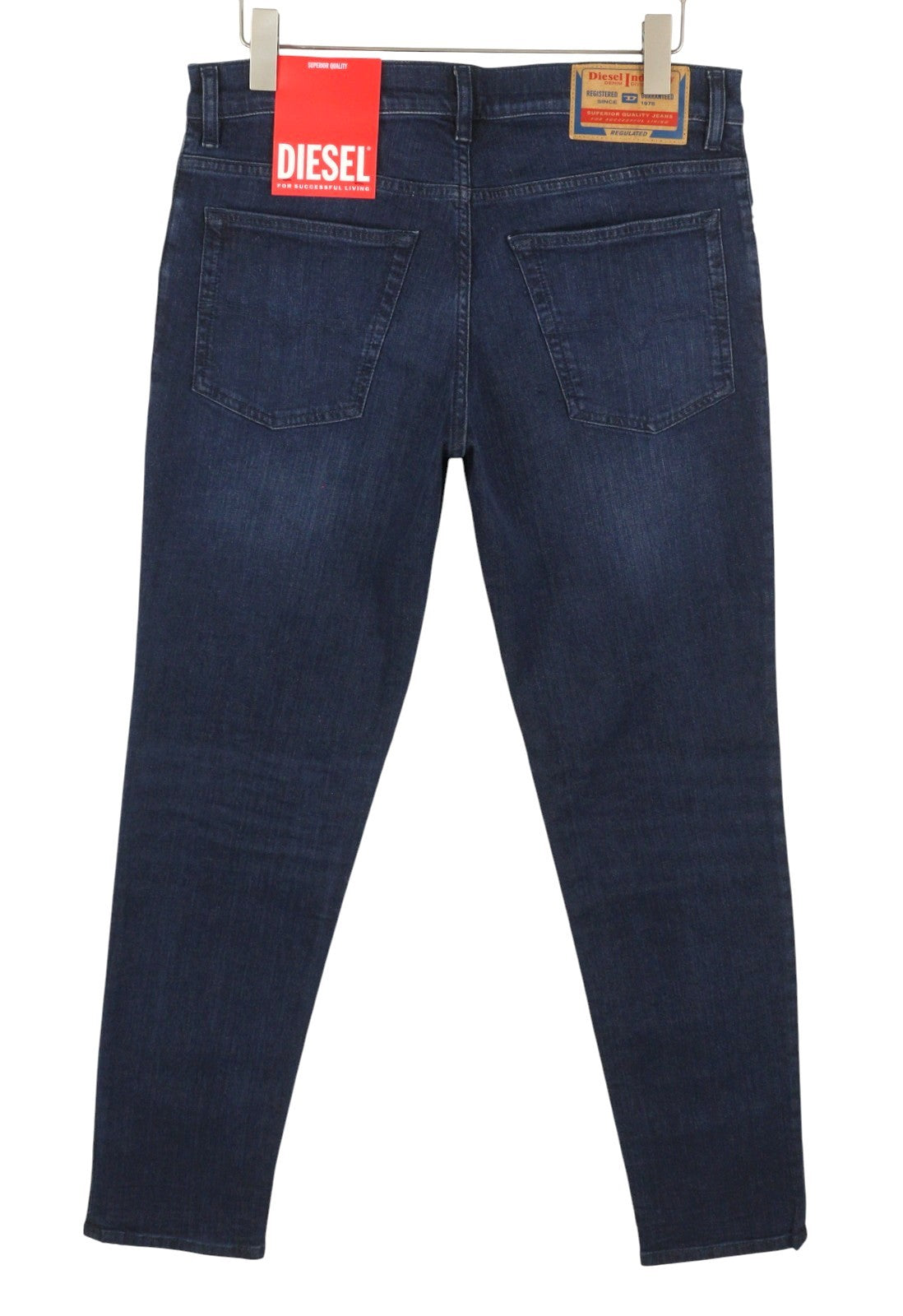 DIESEL 2023 D-Finitive 0CNAA Men Jeans W32/L34 Blue Faded Regular Tapered RRP150