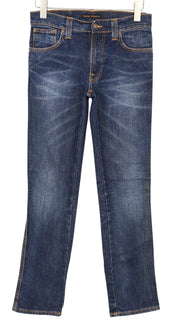 NUDIE JEANS Slim Jim Men Jeans W30/L32 Slim Blue Cotton Stretch Washed 5-Pocket
