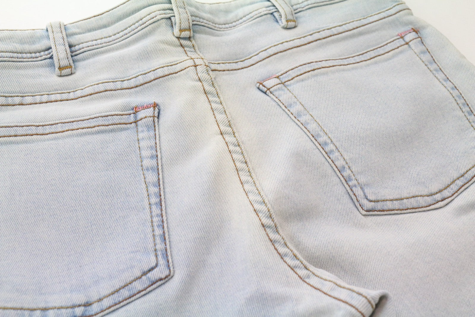 ACNE STUDIOS Climb Women Jeans W26/L34 Skinny Washed Cotton Stretch Light Blue