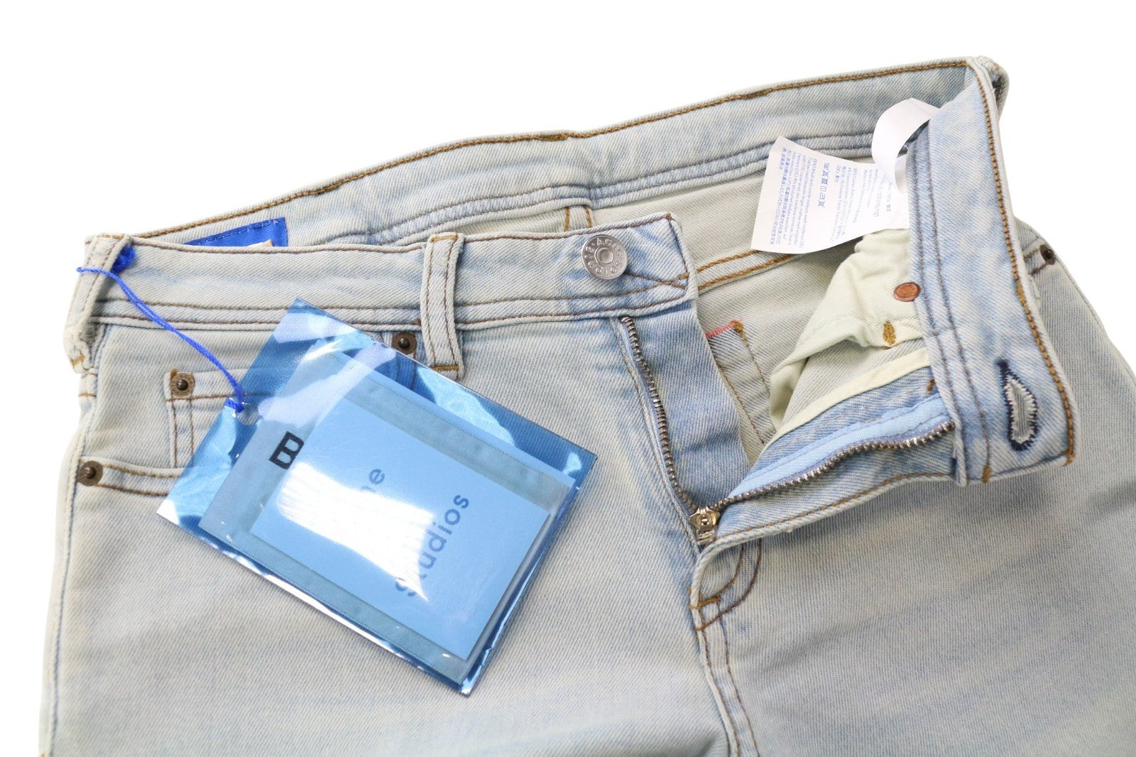 ACNE STUDIOS Climb Women Jeans W26/L34 Skinny Washed Cotton Stretch Light Blue