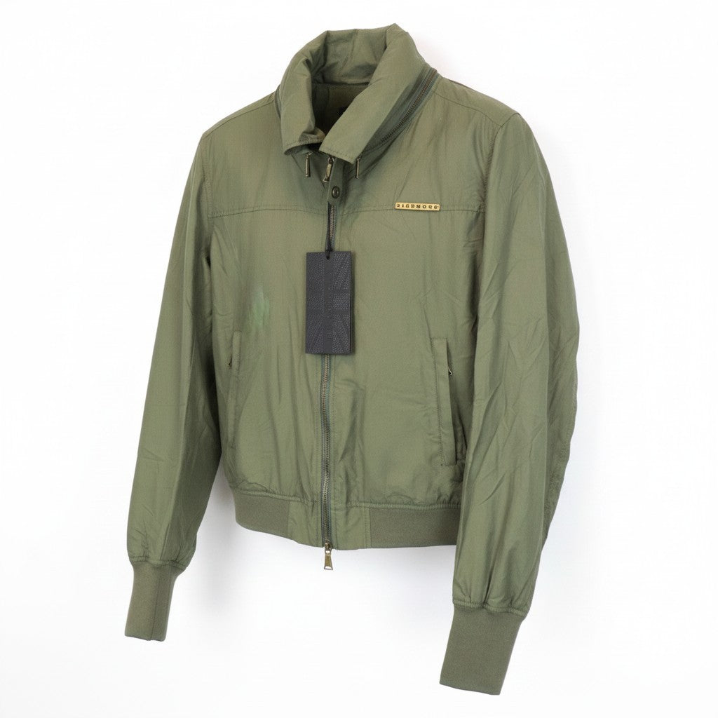 RICHMOND Men Jacket 48 M Green Single-Breasted Lined Lightweight Casual Zipped