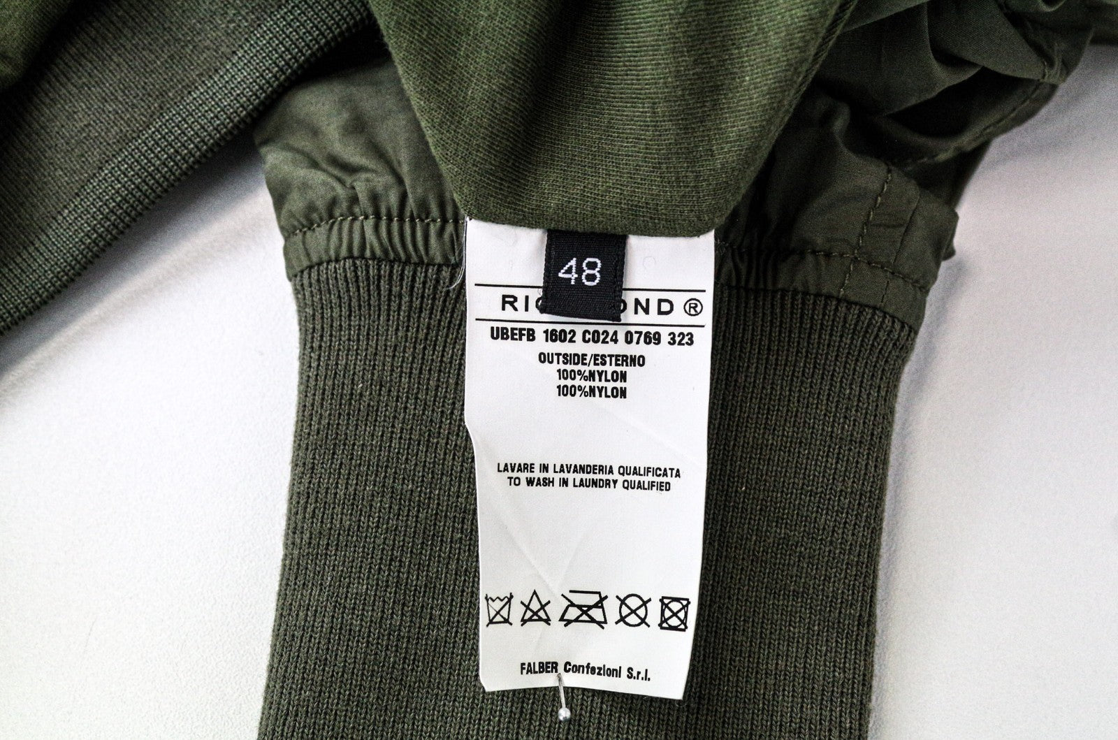 RICHMOND Men Jacket 48 M Green Single-Breasted Lined Lightweight Casual Zipped