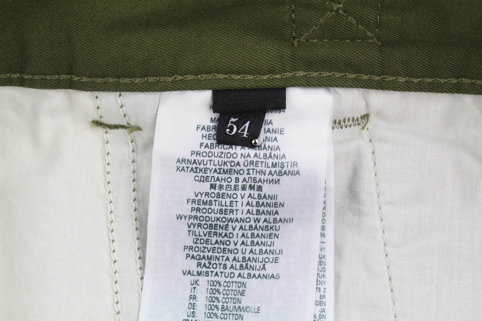 DIESEL P-Argym Men Trousers 54 W37 Khaki Green Regular Fit Cargo RRP225