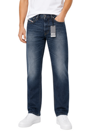 DIESEL 1985 Larkee R917X Men Jeans W36/L32 Blue Whiskers Faded Straight RRP195