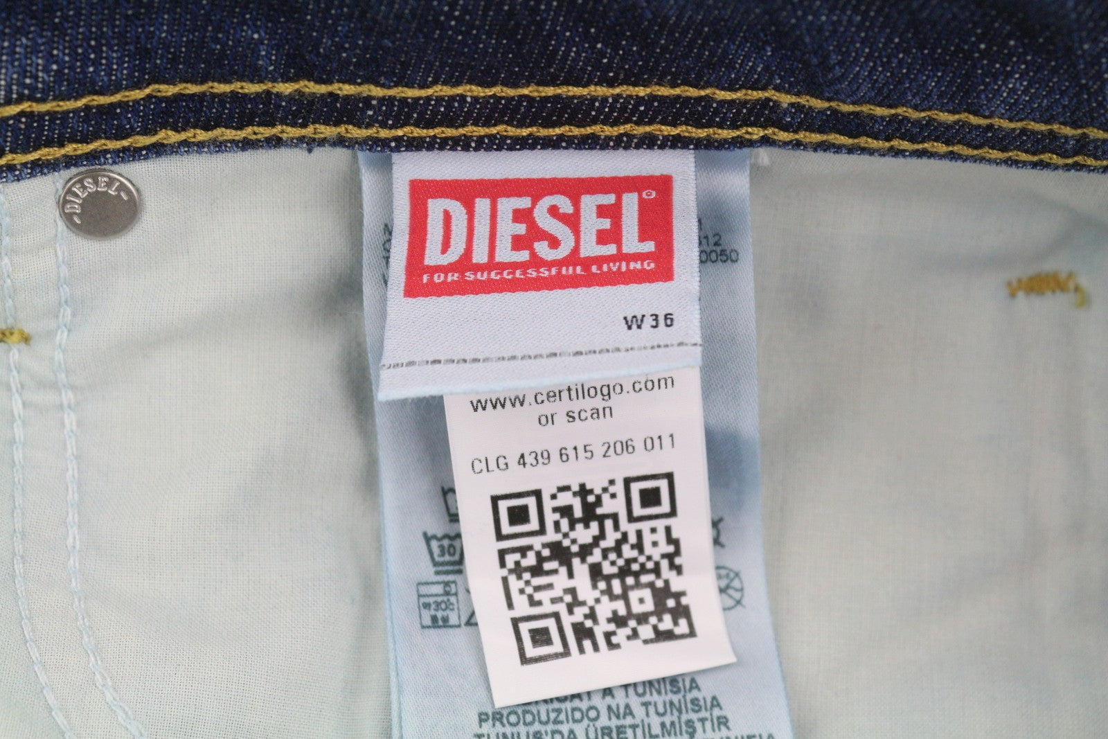 DIESEL 1985 Larkee R917X Men Jeans W36/L32 Blue Whiskers Faded Straight RRP195