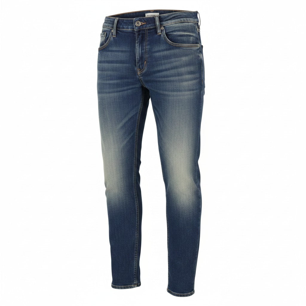 DIESEL 2019 D-Strukt 09J50 Men Jeans W38/L32 Blue Whiskers Faded Slim Fit RRP195