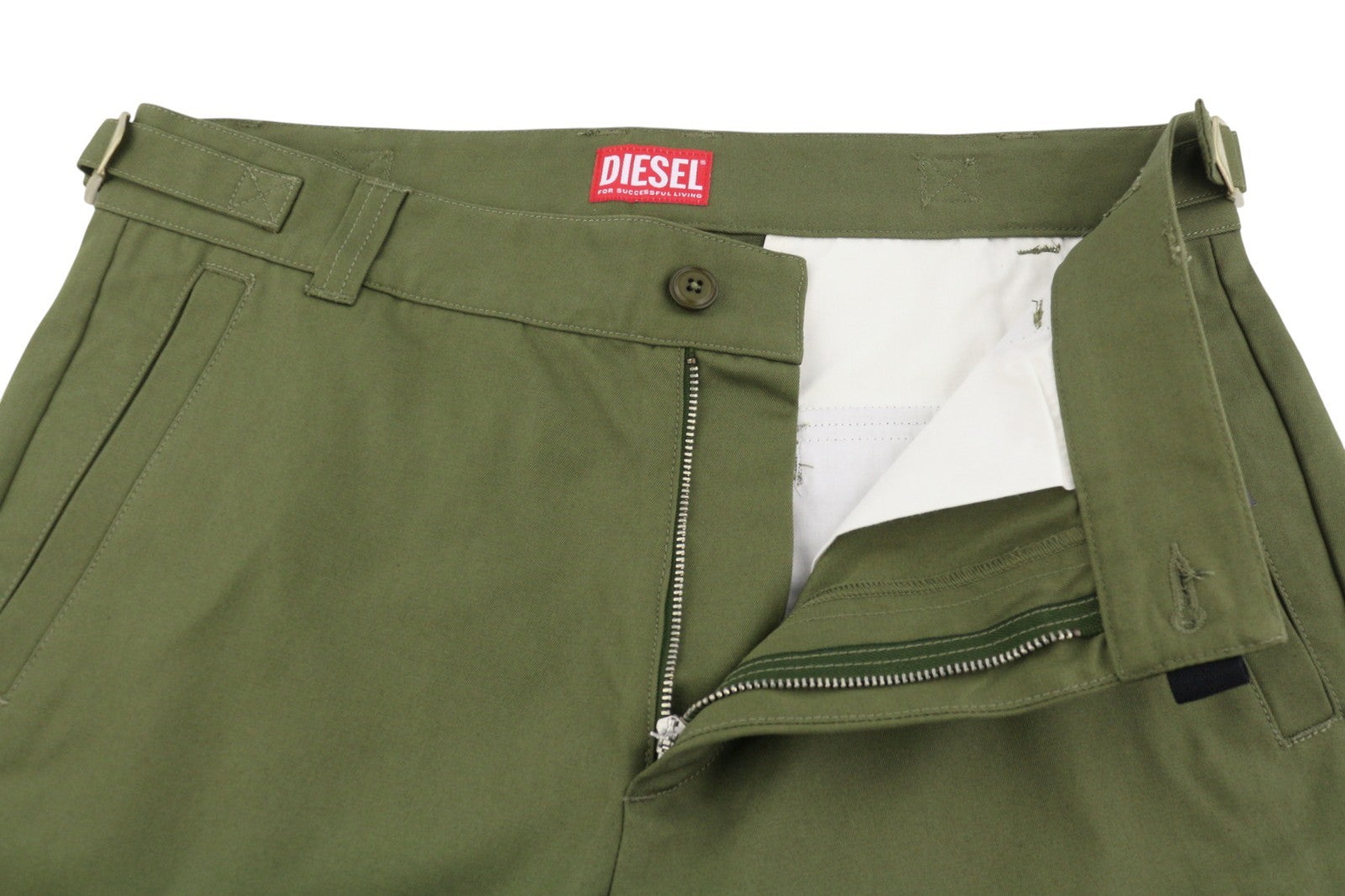 DIESEL P-Argym Men Trousers 54 W34 Khaki Green Regular Fit Cargo RRP225