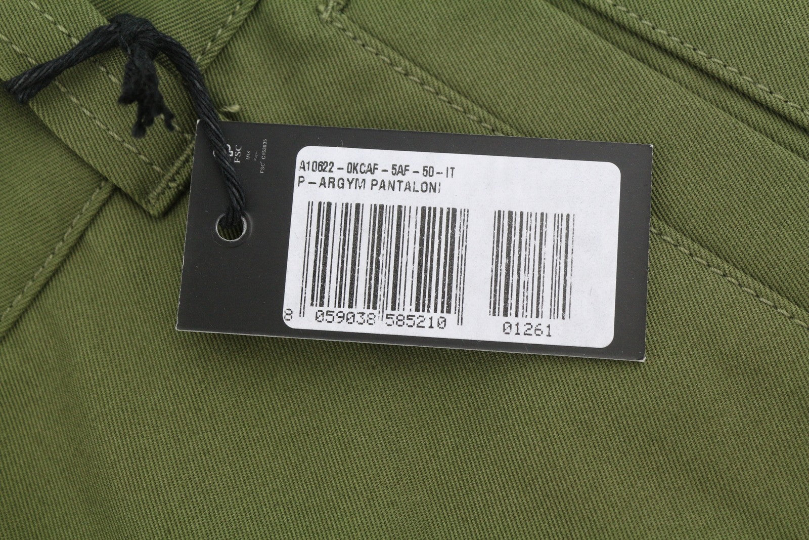 DIESEL P-Argym Men Trousers 54 W34 Khaki Green Regular Fit Cargo RRP225