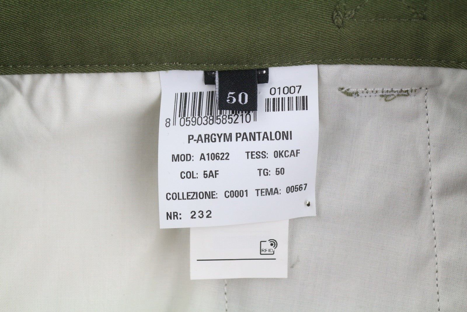 DIESEL P-Argym Men Trousers 54 W34 Khaki Green Regular Fit Cargo RRP225
