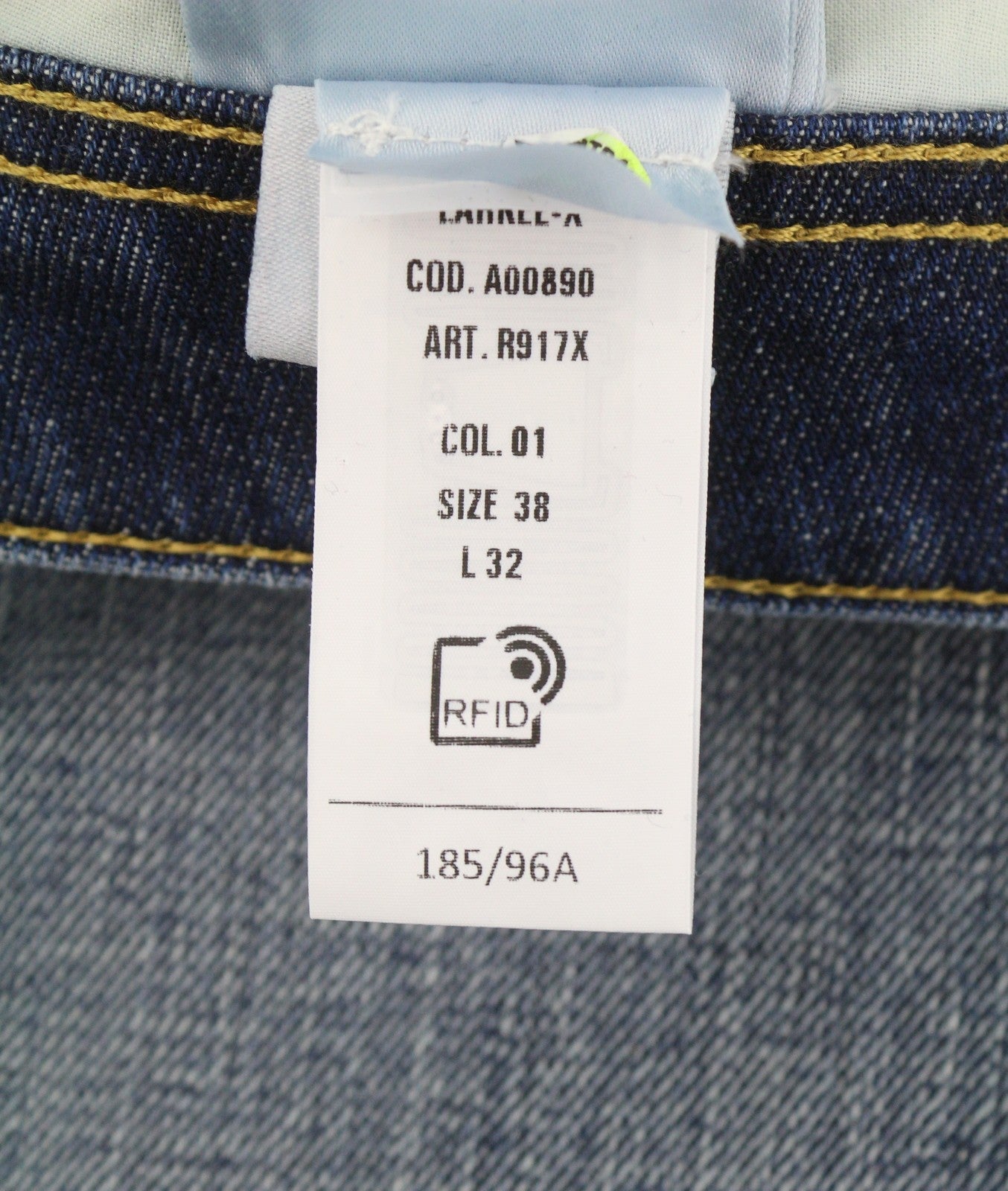 DIESEL 1985 Larkee R917X Men Jeans W38/L32 Blue Whiskers Faded Straight RRP195