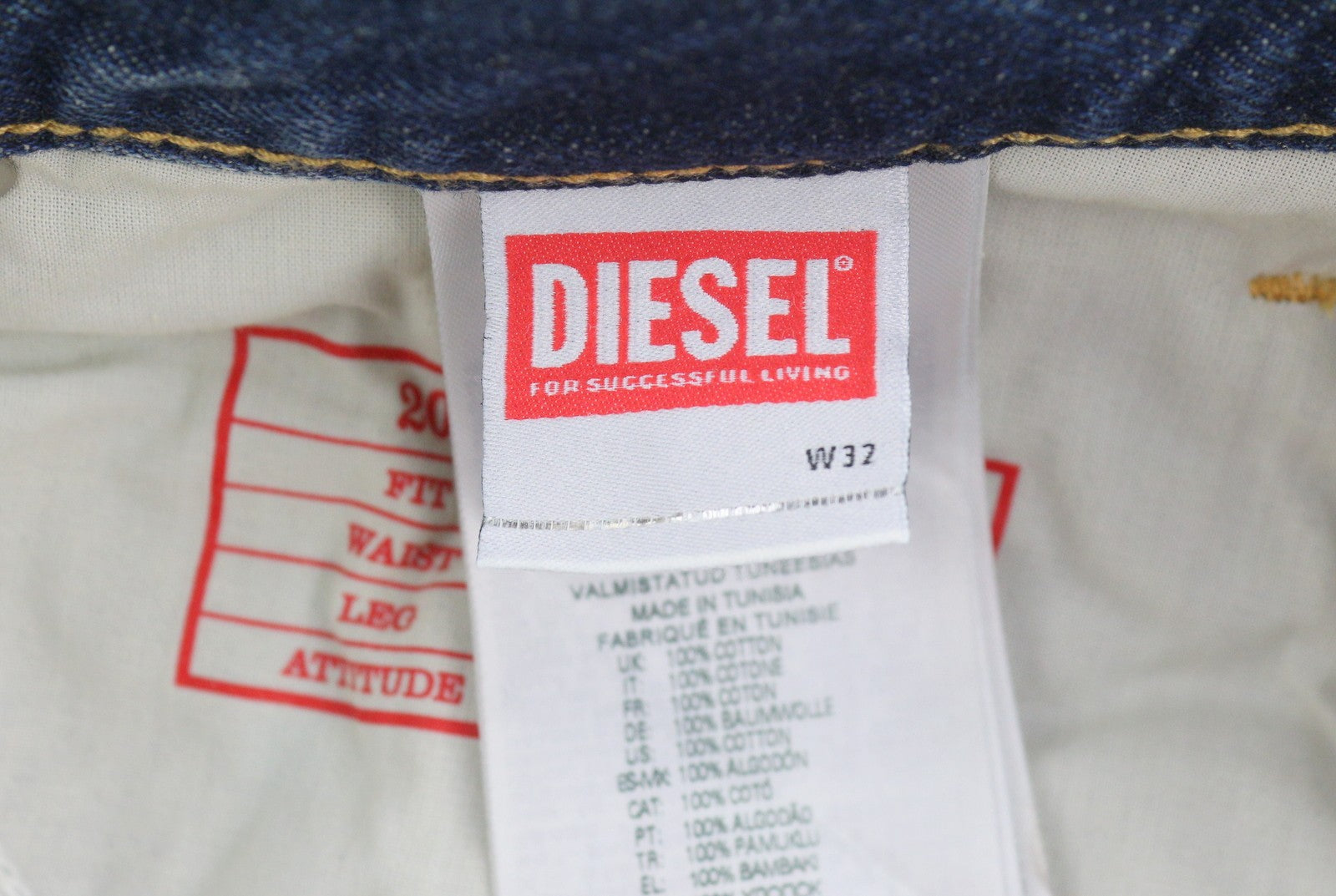 DIESEL 2010 D-Macs 09J95 Men Jeans W32/L32 Blue Distress Loose Straight RRP275