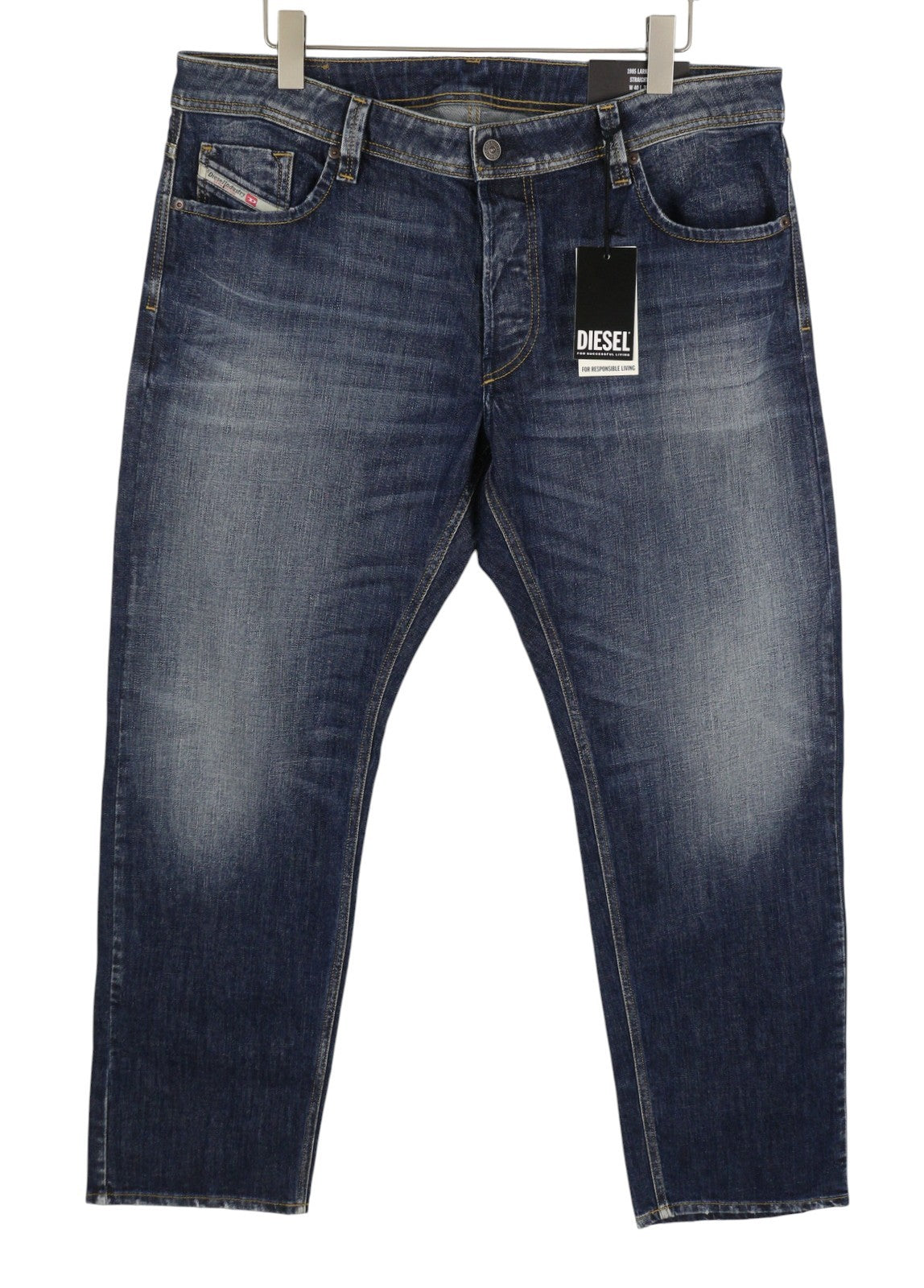 DIESEL 1985 Larkee R917X Men Jeans W40/L32 Blue Whiskers Faded Straight RRP195