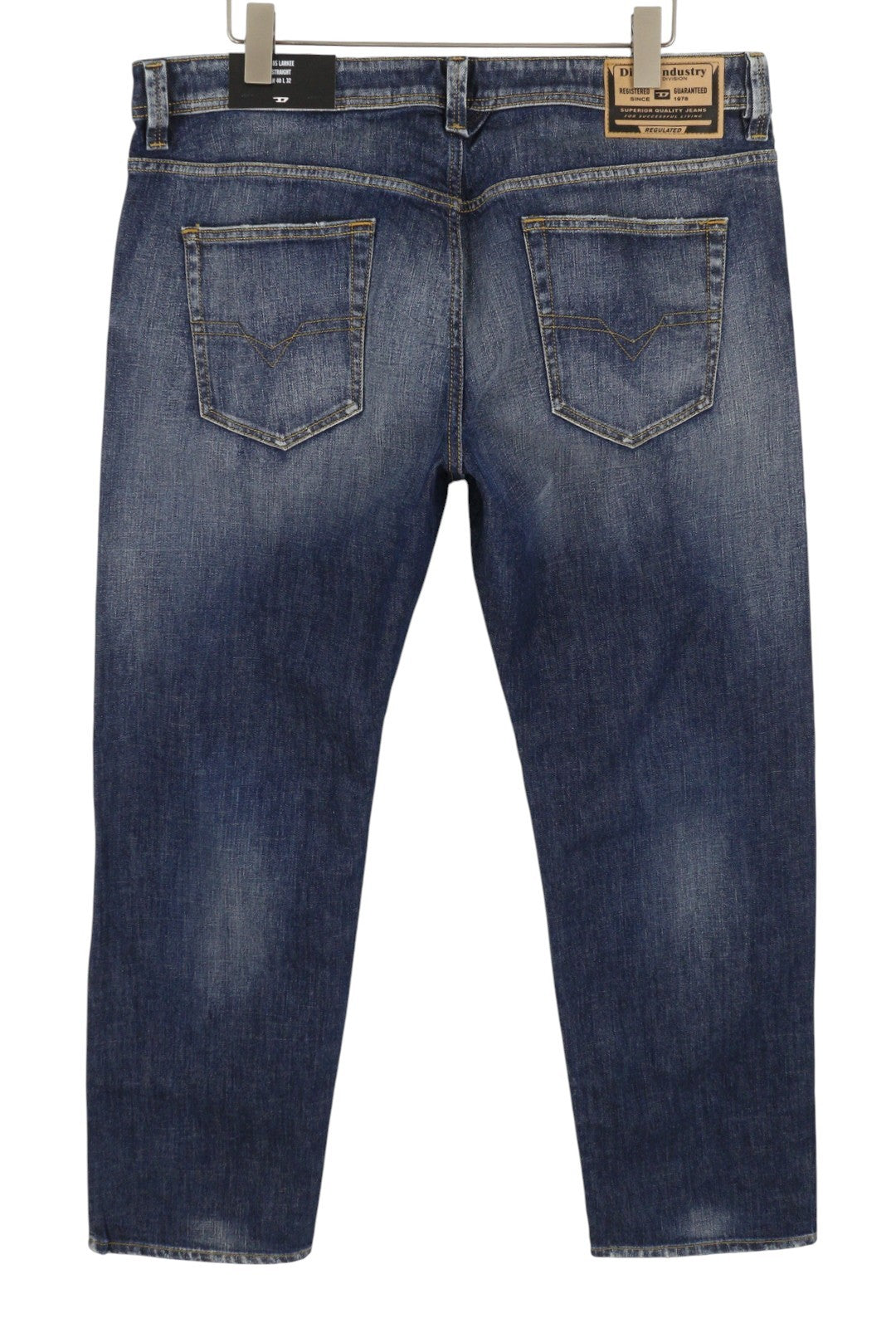 DIESEL 1985 Larkee R917X Men Jeans W40/L32 Blue Whiskers Faded Straight RRP195