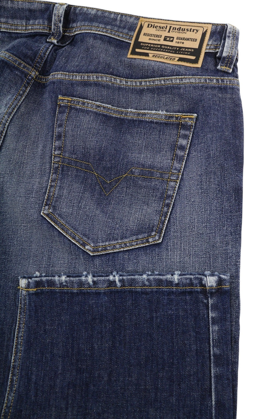 DIESEL 1985 Larkee R917X Men Jeans W40/L32 Blue Whiskers Faded Straight RRP195
