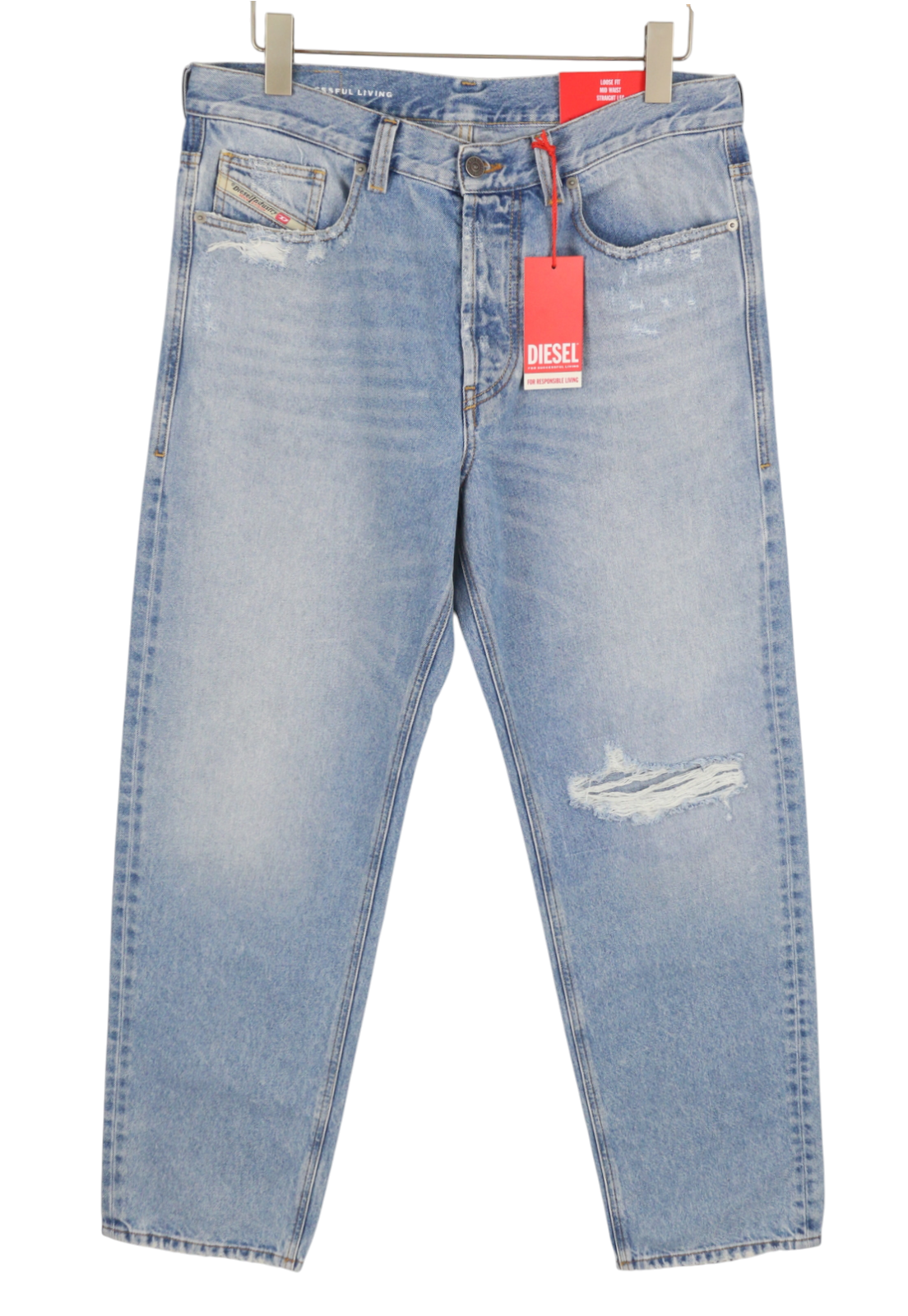 DIESEL 2010 D-Macs 09J80 Men Jeans W32/L32 Blue Loose Fit Straight Leg RRP250