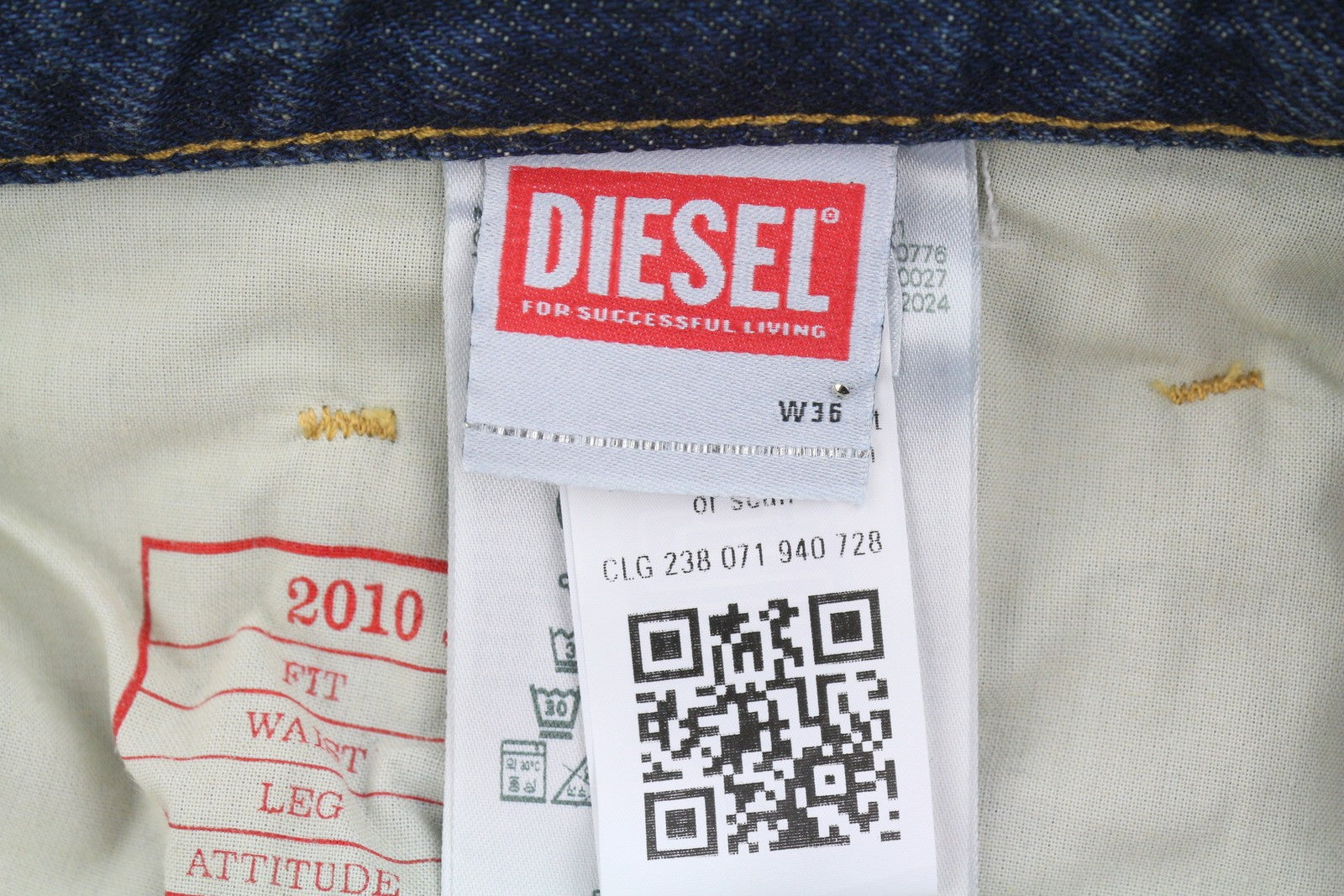 DIESEL 2010 D-Macs 09J95 Men Jeans W36/L32 Blue Distress Loose Straight RRP275