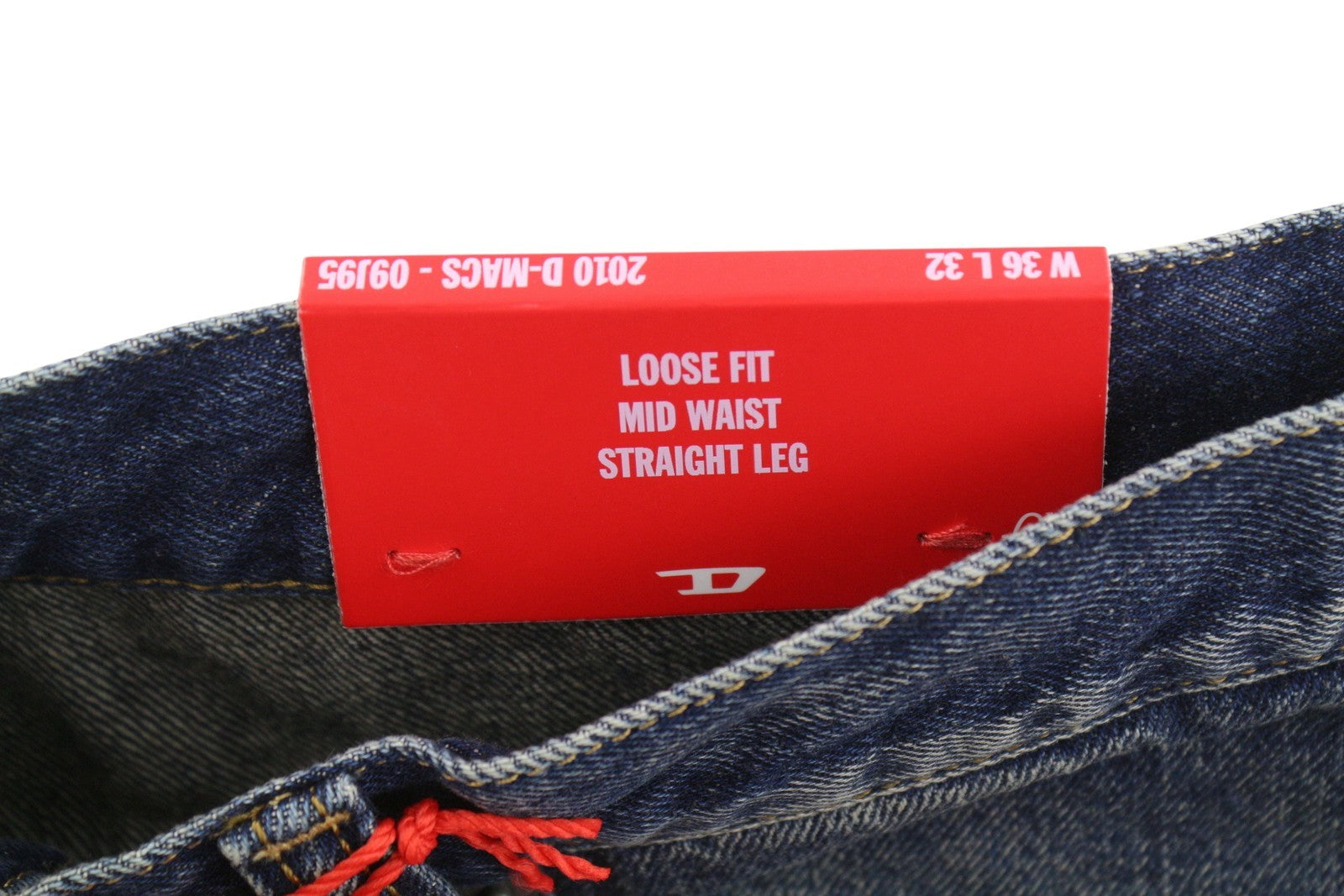 DIESEL 2010 D-Macs 09J95 Men Jeans W36/L32 Blue Distress Loose Straight RRP275