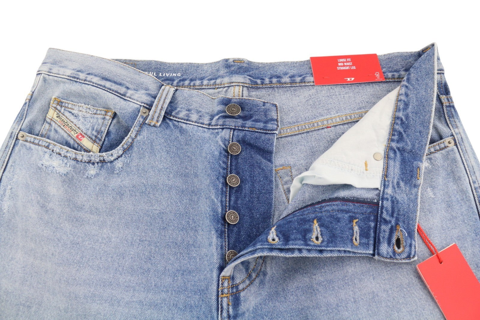 DIESEL 2010 D-Macs 09J80 Men Jeans W36/L32 Blue Loose Fit Straight Leg RRP250