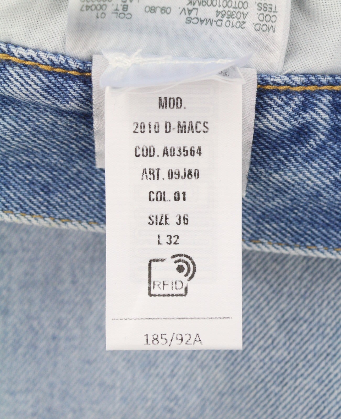 DIESEL 2010 D-Macs 09J80 Men Jeans W36/L32 Blue Loose Fit Straight Leg RRP250