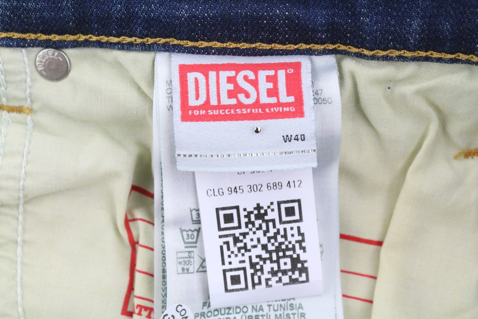 DIESEL 2019 D-Strukt 09J50 Men Jeans W40/L32 Blue Whiskers Faded Slim Fit RRP195