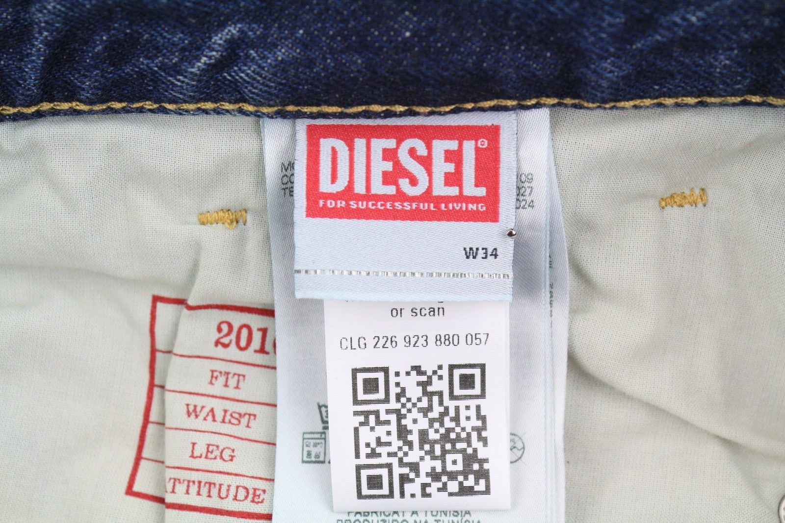 DIESEL 2010 D-Macs 09J95 Men Jeans W34/L32 Blue Distress Loose Straight RRP275