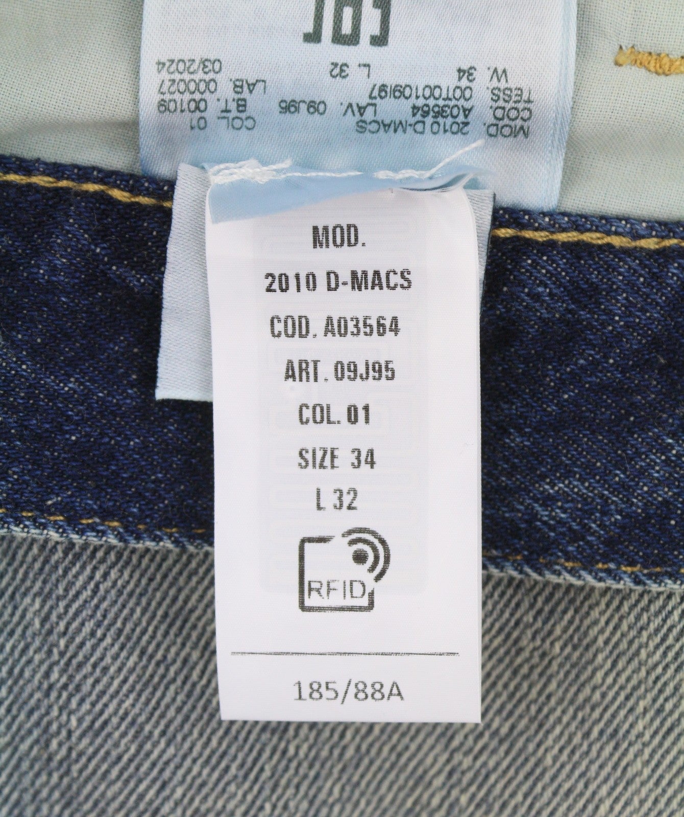DIESEL 2010 D-Macs 09J95 Men Jeans W34/L32 Blue Distress Loose Straight RRP275