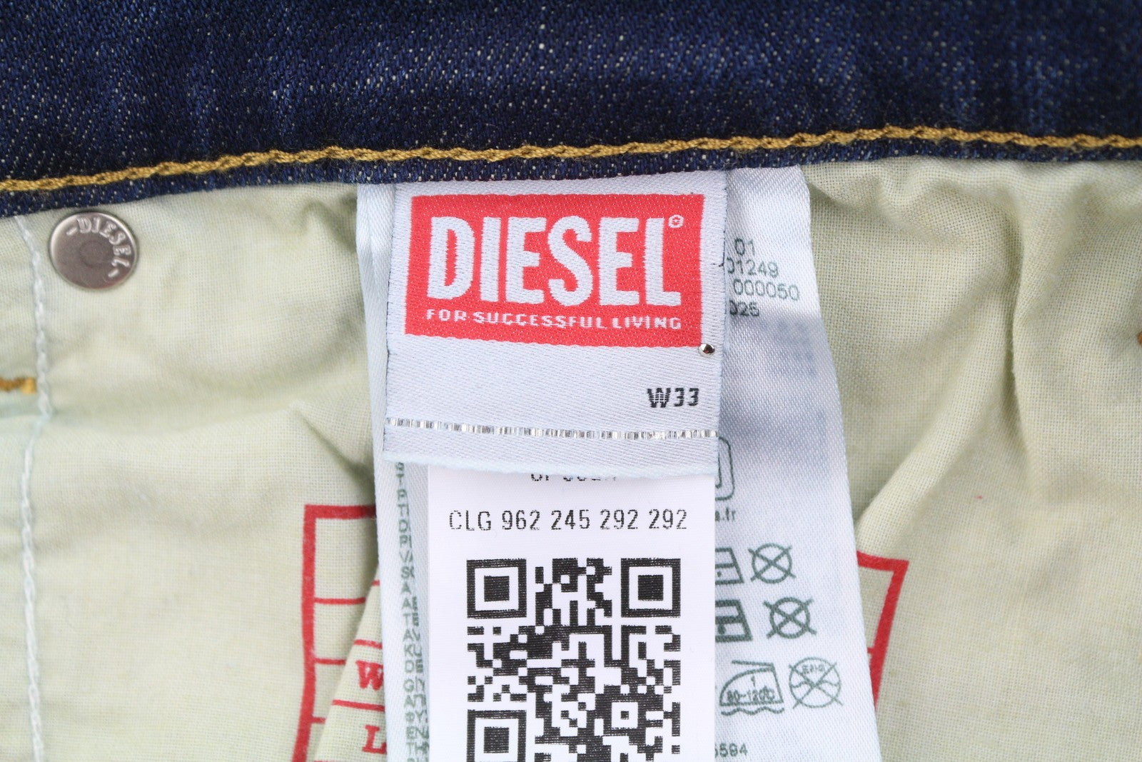 DIESEL 2019 D-Strukt 09J50 Men Jeans W33/L32 Blue Whiskers Faded Slim Fit RRP195