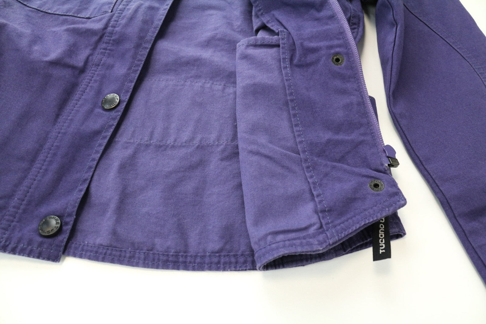 TUCANO URBANO Shorty Women Jacket IT38 M Purple Pure Cotton Breathable Moto