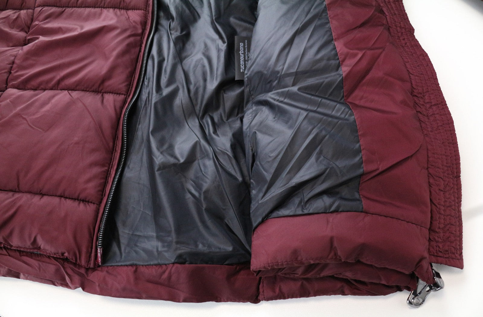 TUCANO URBANO Furbet Women Jacket XS Red Thermal Padded Lined Faux Fur Hooded