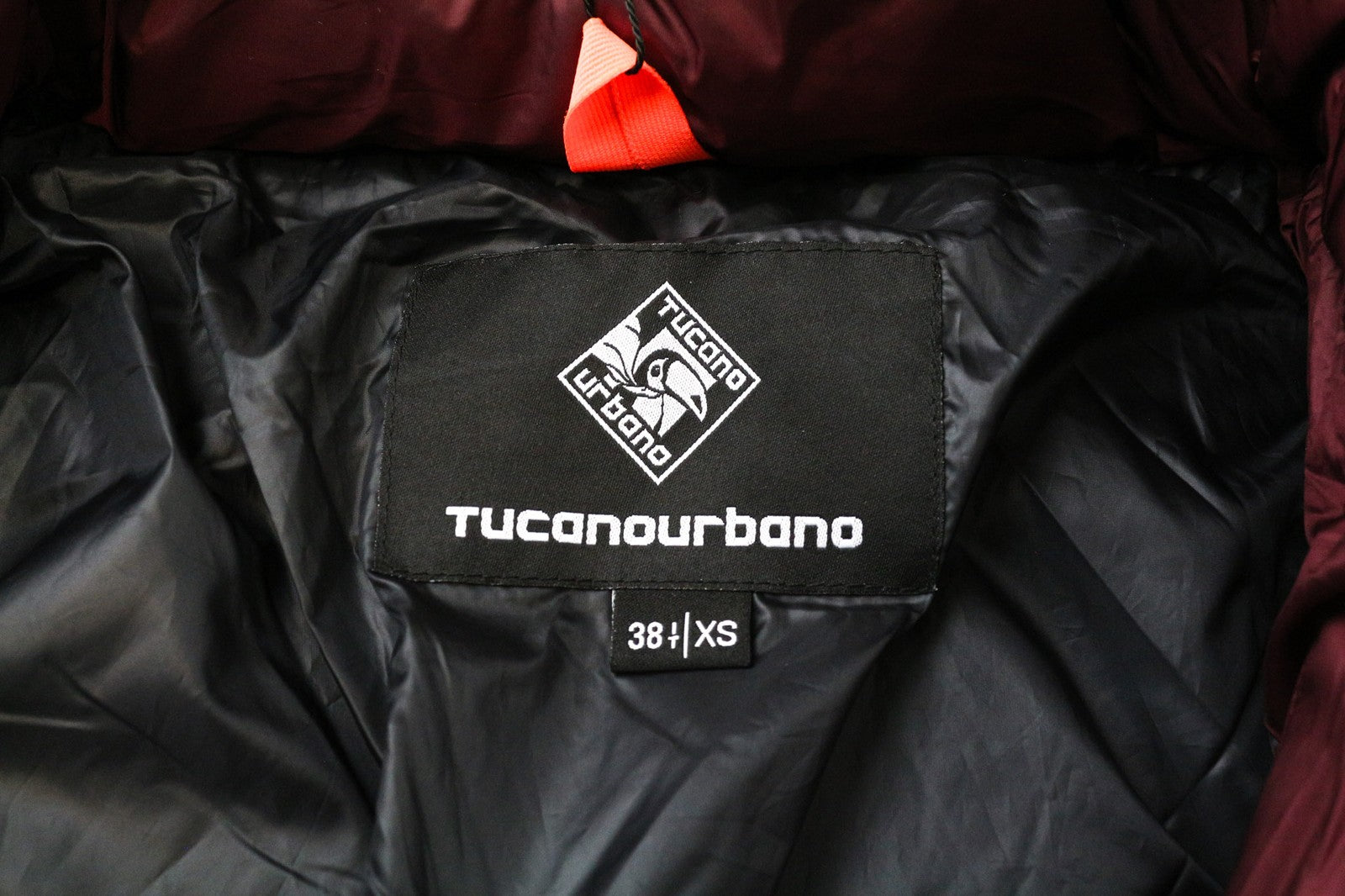TUCANO URBANO Furbet Women Jacket XS Red Thermal Padded Lined Faux Fur Hooded