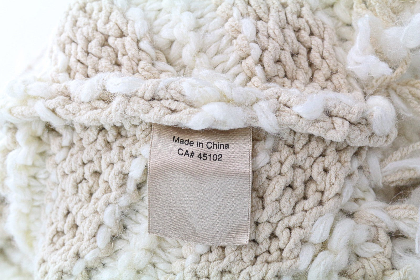 SCOTCH & SODA Ams Couture Women Scarf OS Beige Striped Knitted Tassels Pull On