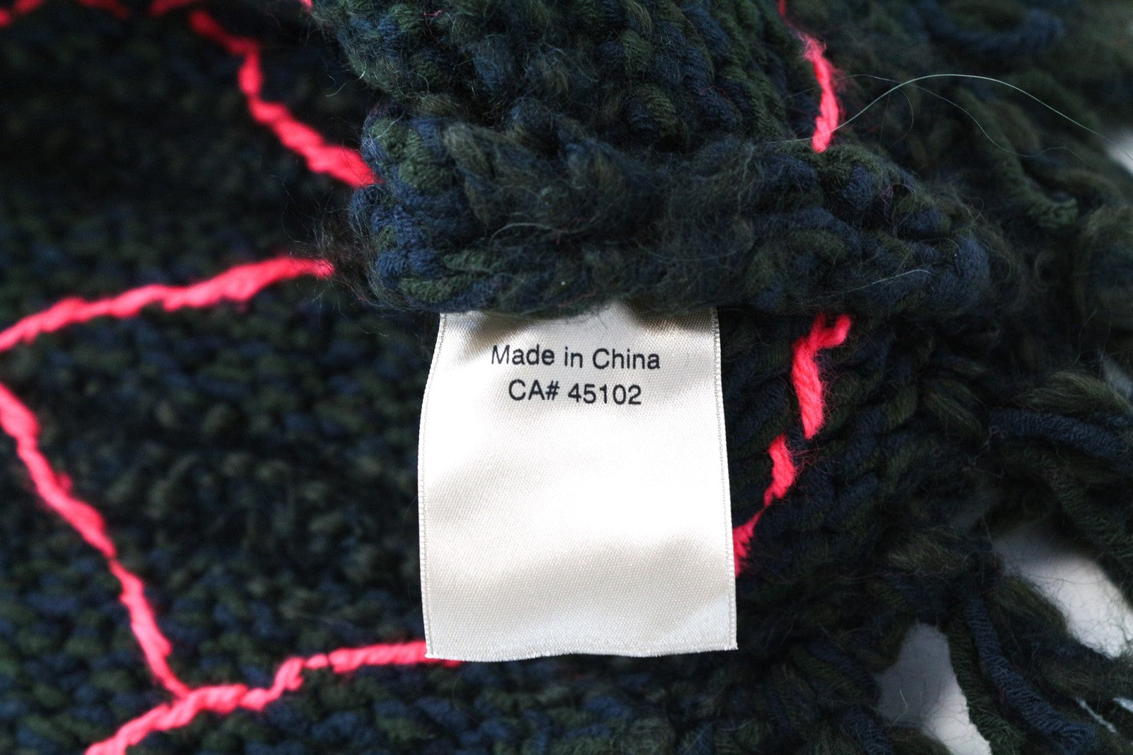 SCOTCH & SODA Ams Couture Women Scarf OS Green Pink Knitted Tassels Pull On