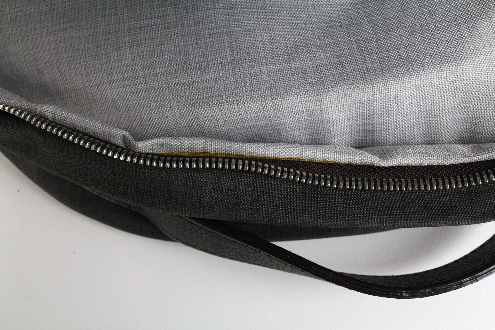 SUITSUPPLY Men Backpack OS Grey Brown Leather Detail Adjustable Straps Backpack