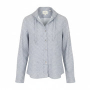 SCOTCH & SODA Men Shirt S Blue Patterned Button Up Classic Cotton Poplin
