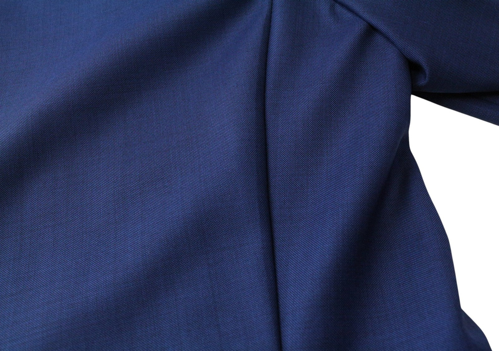 SUITSUPPLY Lazio Men Suit UK48S Mid Blue 2-Piece Slim Cut Sharkskin Pure Wool